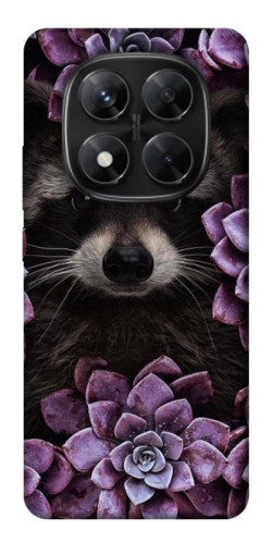 Чехол itsPrint Енот в цветах для Xiaomi Redmi Note 14 Pro 5G