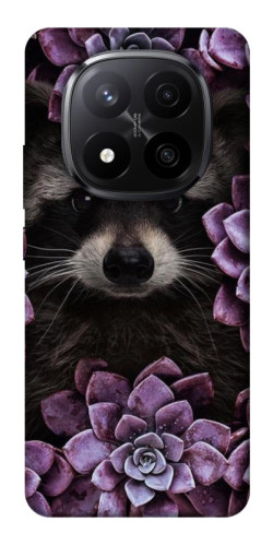 Чехол itsPrint Енот в цветах для Xiaomi Redmi Note 14 Pro+ 5G