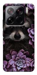 Чехол itsPrint Енот в цветах для Xiaomi 15 Pro