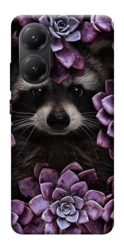 Чехол itsPrint Енот в цветах для Xiaomi Poco X7 Pro