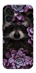 Чехол itsPrint Енот в цветах для Apple iPhone 17 (6.3")