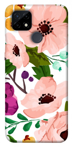 Чехол itsPrint Акварельные цветы для Realme C21