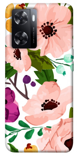 Чехол itsPrint Акварельные цветы для Oppo A57s