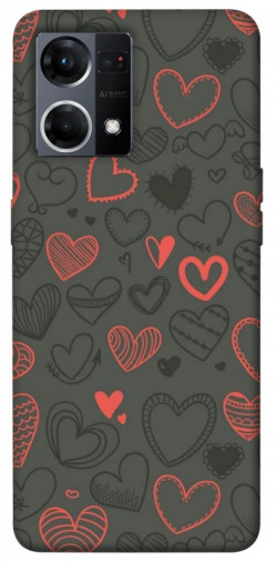 Чехол itsPrint Милые сердца для Oppo Reno 7 4G