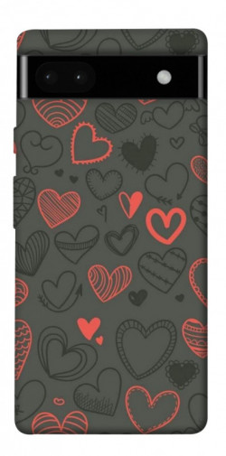 Чехол itsPrint Милые сердца для Google Pixel 6a