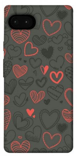 Чехол itsPrint Милые сердца для Google Pixel 7a