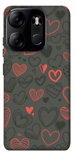 Чехол itsPrint Милые сердца для Tecno Spark Go 2023