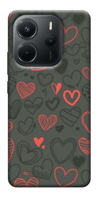 Чехол itsPrint Милые сердца для Xiaomi Redmi Note 14 4G (Europe version), паттерн, купить оптом с доставкой