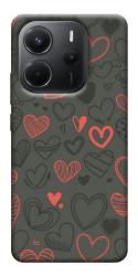 Чехол itsPrint Милые сердца для Xiaomi Redmi Note 14 4G (Europe version)