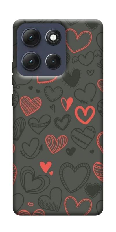 Чехол itsPrint Милые сердца для Motorola Moto G86 Power, паттерн, купить оптом с доставкой