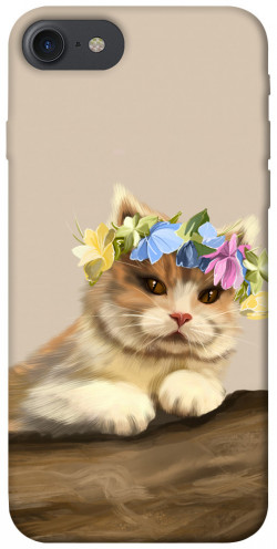 Чохол itsPrint Cat in flowers для Apple iPhone 7 / 8 (4.7")