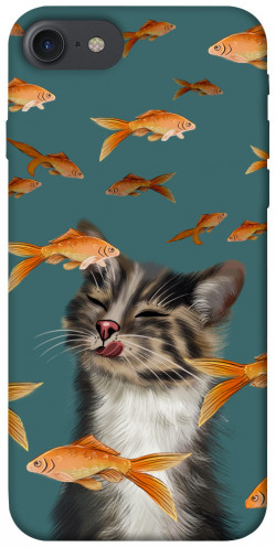 Чехол itsPrint Cat with fish для Apple iPhone 7 / 8 (4.7")