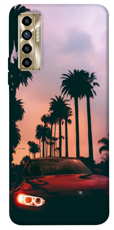Чехол itsPrint BMW at sunset для TECNO Camon 17P, авто, купить оптом с доставкой