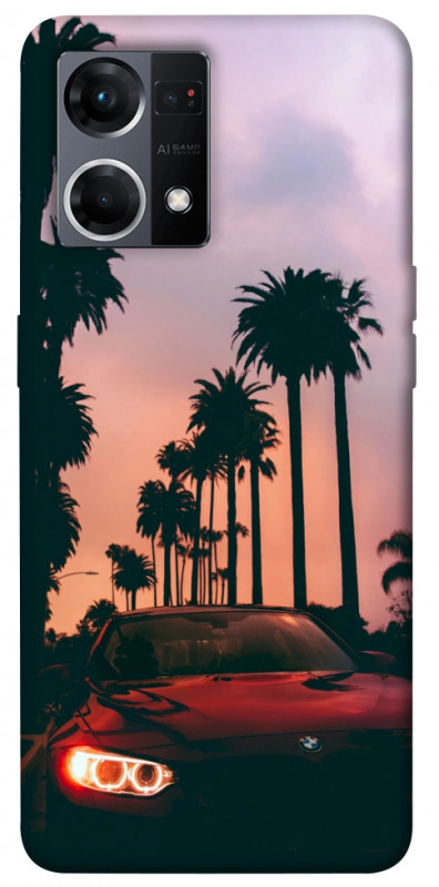 Чохол itsPrint BMW at sunset для Oppo Reno 7 4G, авто, купити оптом з доставкою