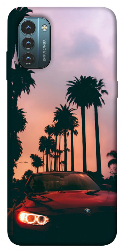 Чехол itsPrint BMW at sunset для Nokia G21, авто, купить оптом с доставкой