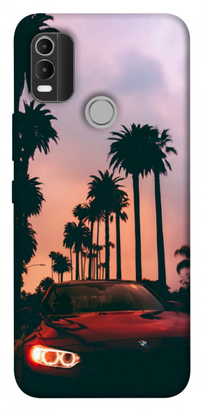 Чехол itsPrint BMW at sunset для Nokia C21 Plus, авто, купить оптом с доставкой