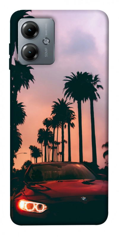 Чехол itsPrint BMW at sunset для Motorola Moto G14, авто, купить оптом с доставкой