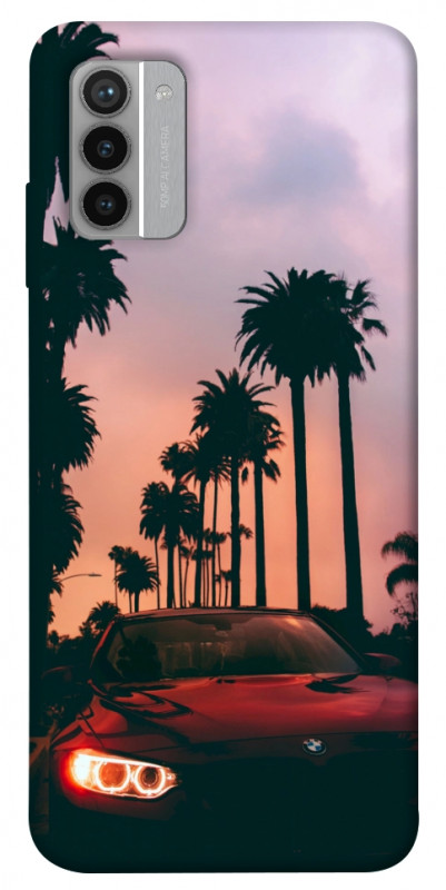 Чехол itsPrint BMW at sunset для Nokia G42, авто, купить оптом с доставкой