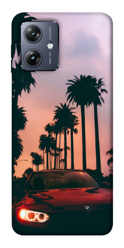 Чехол itsPrint BMW at sunset для Motorola Moto G54, авто, купить оптом с доставкой