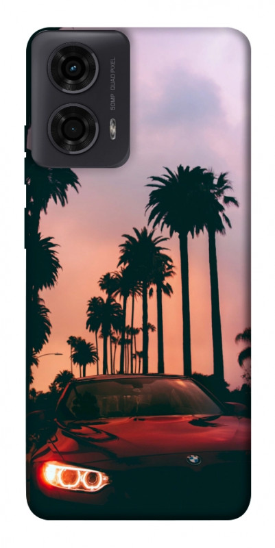 Чехол itsPrint BMW at sunset для Motorola Moto G24, авто, купить оптом с доставкой