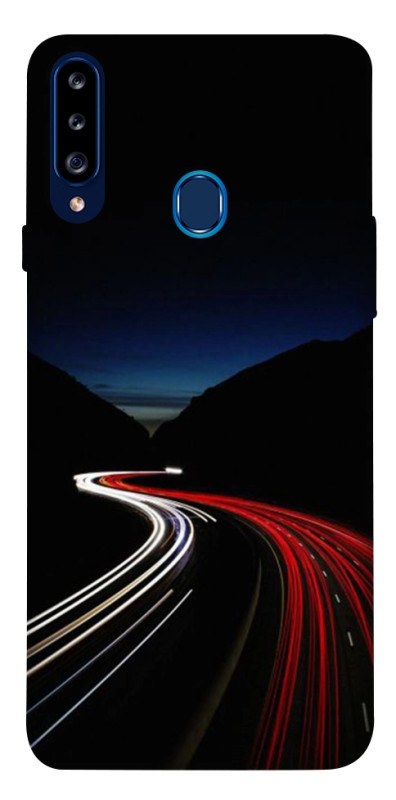 Чехол itsPrint Красно-белая дорога для Samsung Galaxy A20s, авто, купить оптом с доставкой