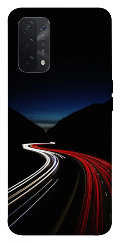 Чехол itsPrint Красно-белая дорога для Oppo A54 4G, авто, купить оптом с доставкой