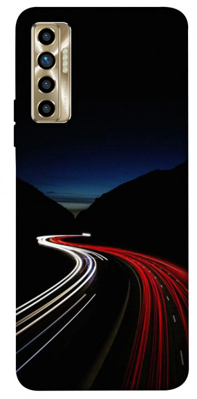 Чехол itsPrint Красно-белая дорога для TECNO Camon 17P, авто, купить оптом с доставкой