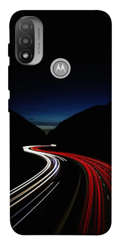 Чехол itsPrint Красно-белая дорога для Motorola Moto E20, авто, купить оптом с доставкой