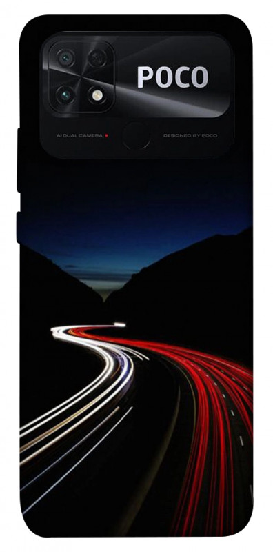 Чехол itsPrint Красно-белая дорога для Xiaomi Poco C40, авто, купить оптом с доставкой