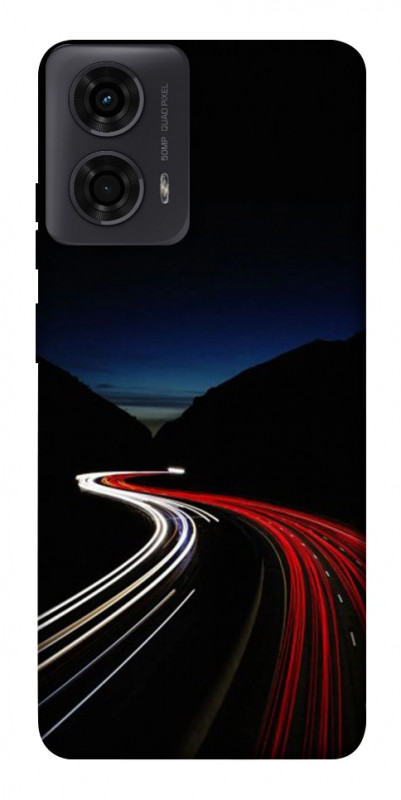 Чехол itsPrint Красно-белая дорога для Motorola Moto G24, авто, купить оптом с доставкой