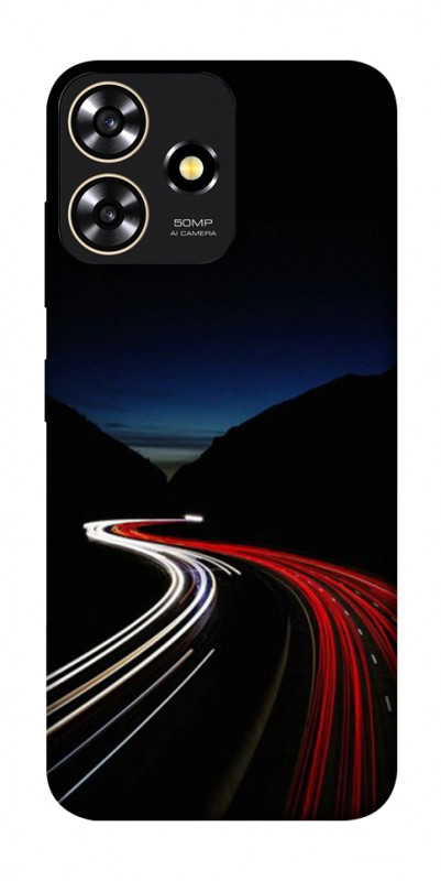 Чехол itsPrint Красно-белая дорога для ZTE Blade A73 4G, авто, купить оптом с доставкой