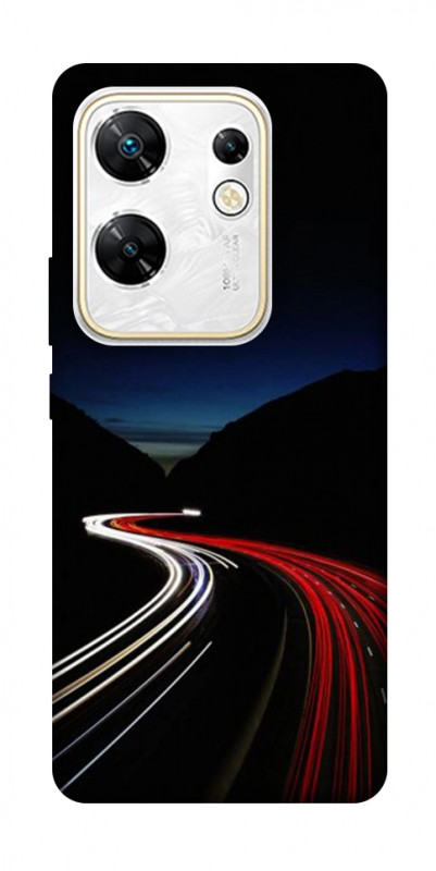 Чехол itsPrint Красно-белая дорога для Infinix Zero 30 4G, авто, купить оптом с доставкой