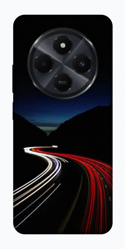 Чехол itsPrint Красно-белая дорога для Xiaomi Redmi 14C / Poco C75, авто, купить оптом с доставкой