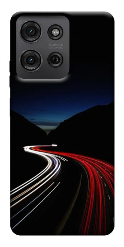 Чехол itsPrint Красно-белая дорога для Motorola Moto G75 5G, авто, купить оптом с доставкой