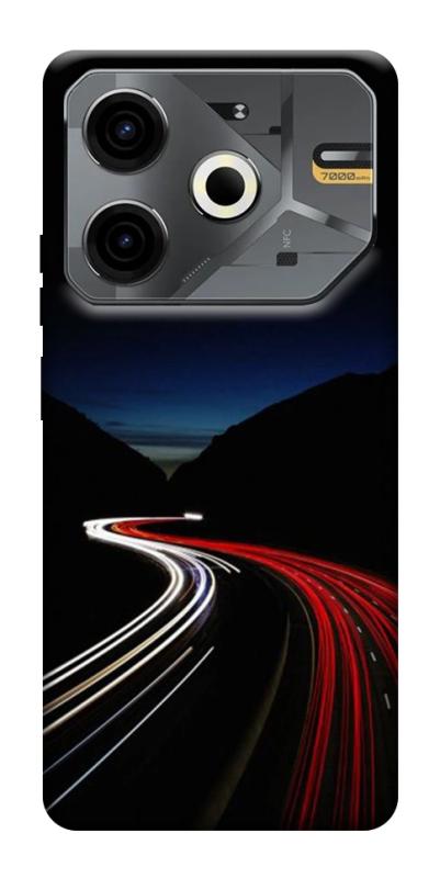 Чехол itsPrint Красно-белая дорога для TECNO Pova 6 Neo (LI6), авто, купить оптом с доставкой