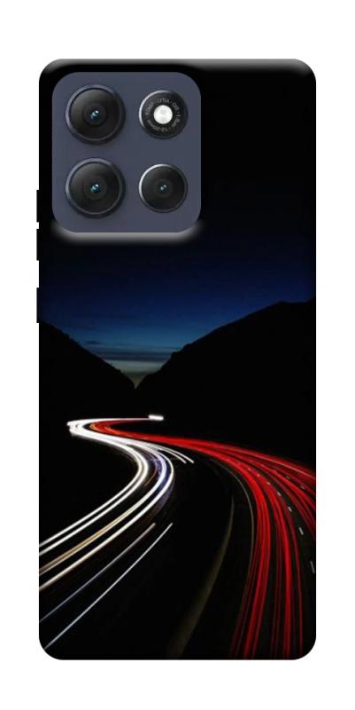 Чехол itsPrint Красно-белая дорога для Motorola Moto G86 Power, авто, купить оптом с доставкой
