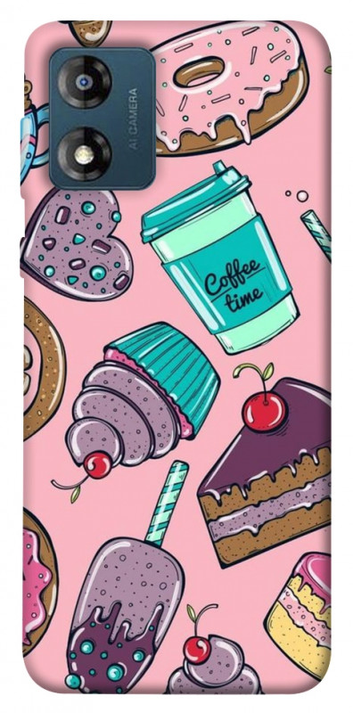 Чехол itsPrint Coffee time для Motorola Moto E13, еда, купить оптом с доставкой