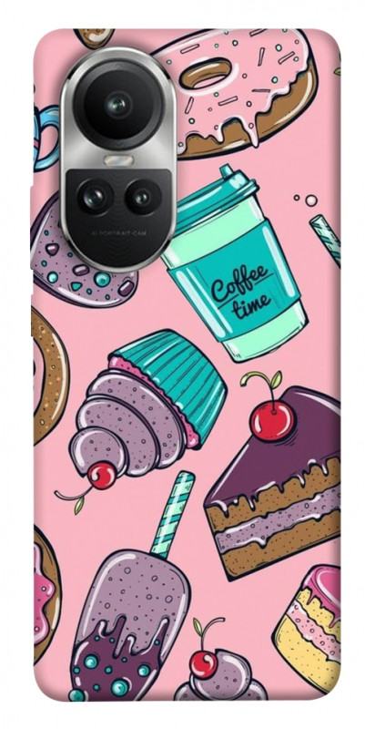 Чехол itsPrint Coffee time для Oppo Reno 10, еда, купить оптом с доставкой