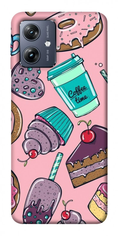 Чохол itsPrint Coffee time для Motorola Moto G54, їжа, купити оптом з доставкою