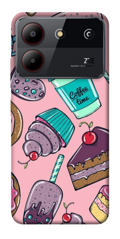 Чехол itsPrint Coffee time для ZTE Blade A54 4G, еда, купить оптом с доставкой