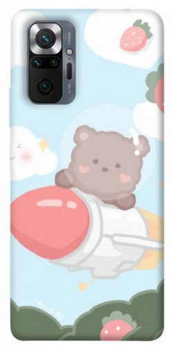 Чехол itsPrint Мишка на ракете для Xiaomi Redmi Note 10 Pro Max