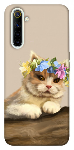 Чехол itsPrint Cat in flowers для Realme 6