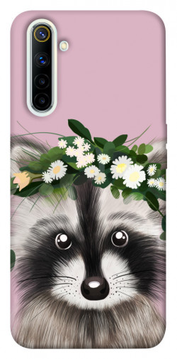 Чехол itsPrint Raccoon in flowers для Realme 6