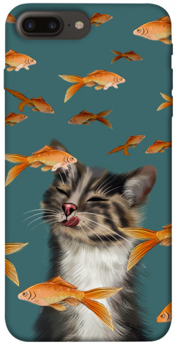 Чохол itsPrint Cat with fish для Apple iPhone 7 plus / 8 plus (5.5")