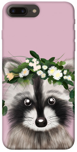 Чехол itsPrint Raccoon in flowers для Apple iPhone 7 plus / 8 plus (5.5")