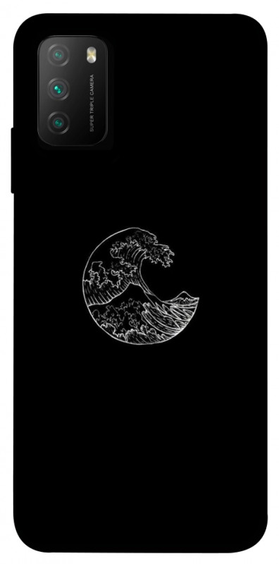Чехол itsPrint Полумесяц для Xiaomi Poco M3, black, купить оптом с доставкой