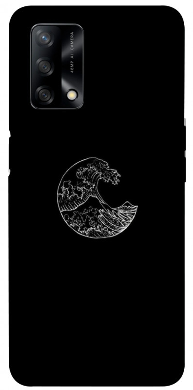 Чехол itsPrint Полумесяц для Oppo A74 4G, black, купить оптом с доставкой
