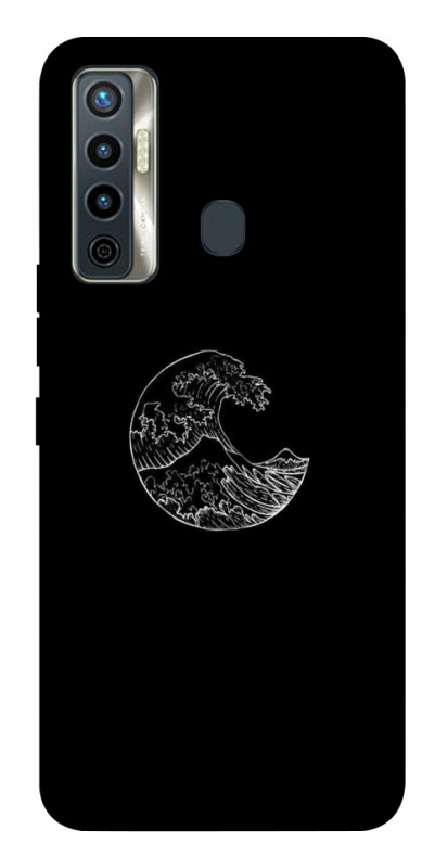 Чехол itsPrint Полумесяц для TECNO Camon 17 Pro, black, купить оптом с доставкой