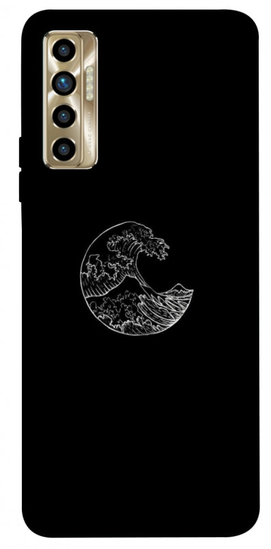 Чехол itsPrint Полумесяц для TECNO Camon 17P, black, купить оптом с доставкой