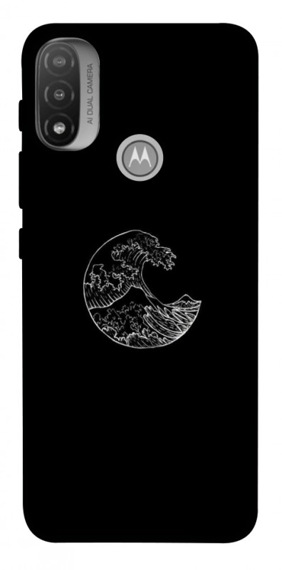 Чехол itsPrint Полумесяц для Motorola Moto E20, black, купить оптом с доставкой